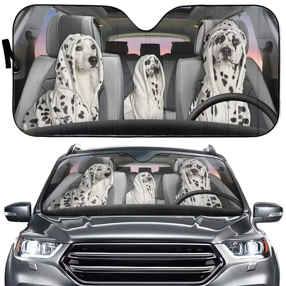 Dalmatian Car Windshield Pet Sun Shade Universal Fit Family Dog Driver Car Sunshade Vehicle Cool UV Sun and Heat Reflector for S
Dalmatian Car Windshield Pet Sun Shade Universal Fit Family Dog Driver Car Sunshade Vehicle Cool UV Sun and Heat Reflector for S