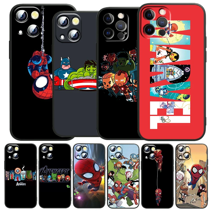 Cartoon Marvel Hero for Apple iPhone 13 12 Mini 11 XS Pro Max X XR 8 7 6 Plus SE 2020 5 Black Soft TPU Phone Case Funda Capa
Cartoon Marvel Hero for Apple iPhone 13 12 Mini 11 XS Pro Max X XR 8 7 6 Plus SE 2020 5 Black Soft TPU Phone Case Funda Capa
