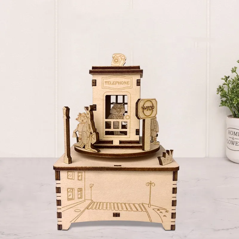 Wooden Assembly Model Stereo Puzzle Creative Office Desktop Decorations Diy Handmade Gifts PZ-268
Wooden Assembly Model Stereo Puzzle Creative Office Desktop Decorations Diy Handmade Gifts PZ-268
