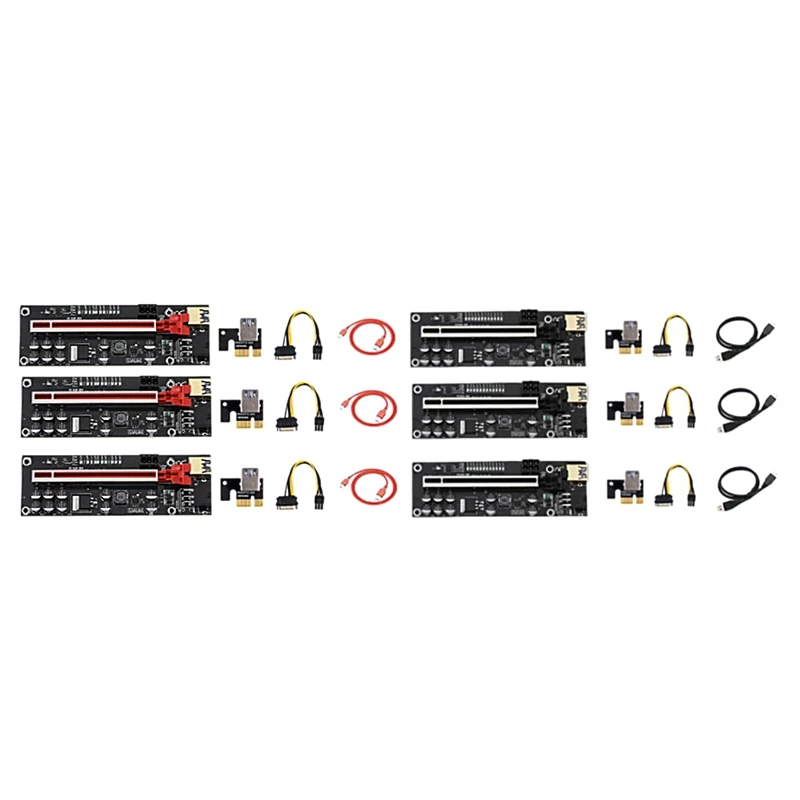 6Pcs V011pro PCIE Riser PCI Express 1X To 16X GPU Riser Card USB 3.0 Extension Cable 10 Solid Capacitors For BTC Miner
6Pcs V011pro PCIE Riser PCI Express 1X To 16X GPU Riser Card USB 3.0 Extension Cable 10 Solid Capacitors For BTC Miner