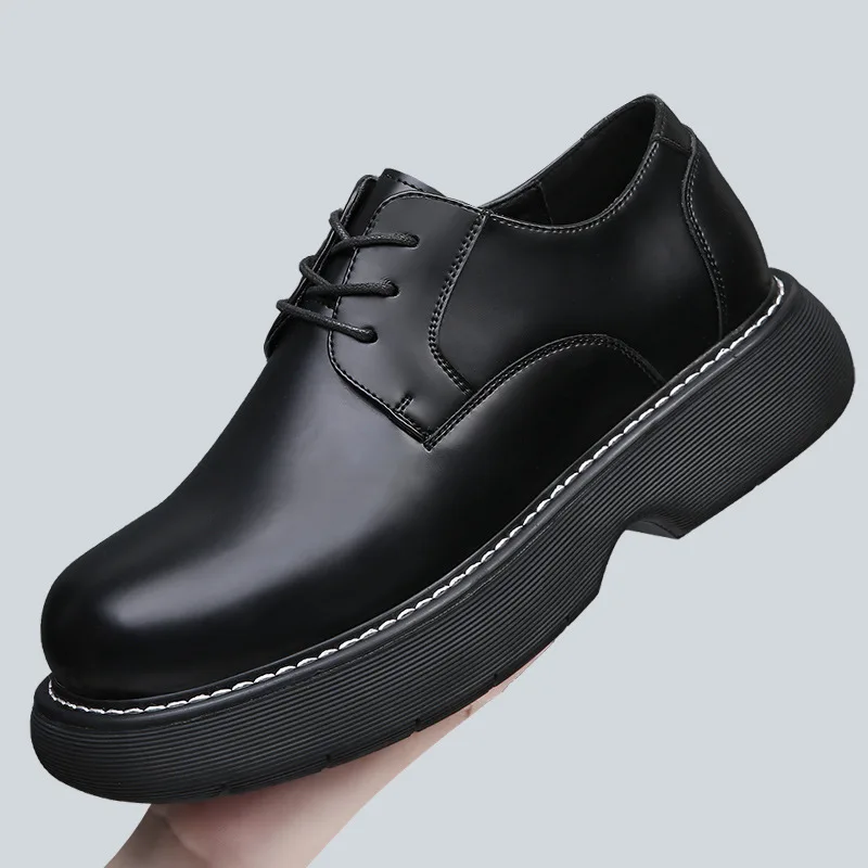Genuine Leather Shoes For Men Increase Breathabe Men's Casual Leather Shoes Trend Black British Big Head Shoes Chaussures Hommes
Genuine Leather Shoes For Men Increase Breathabe Men's Casual Leather Shoes Trend Black British Big Head Shoes Chaussures Hommes