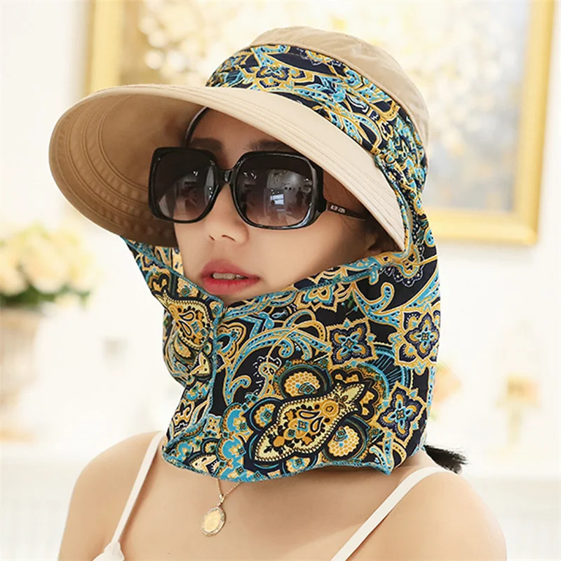 Summer Outdoor Sun Hat Women's Cycling Sun Hat Beach Foldable Sun Protection Pattern Hat Neck Wide Brim Cap
Summer Outdoor Sun Hat Women's Cycling Sun Hat Beach Foldable Sun Protection Pattern Hat Neck Wide Brim Cap