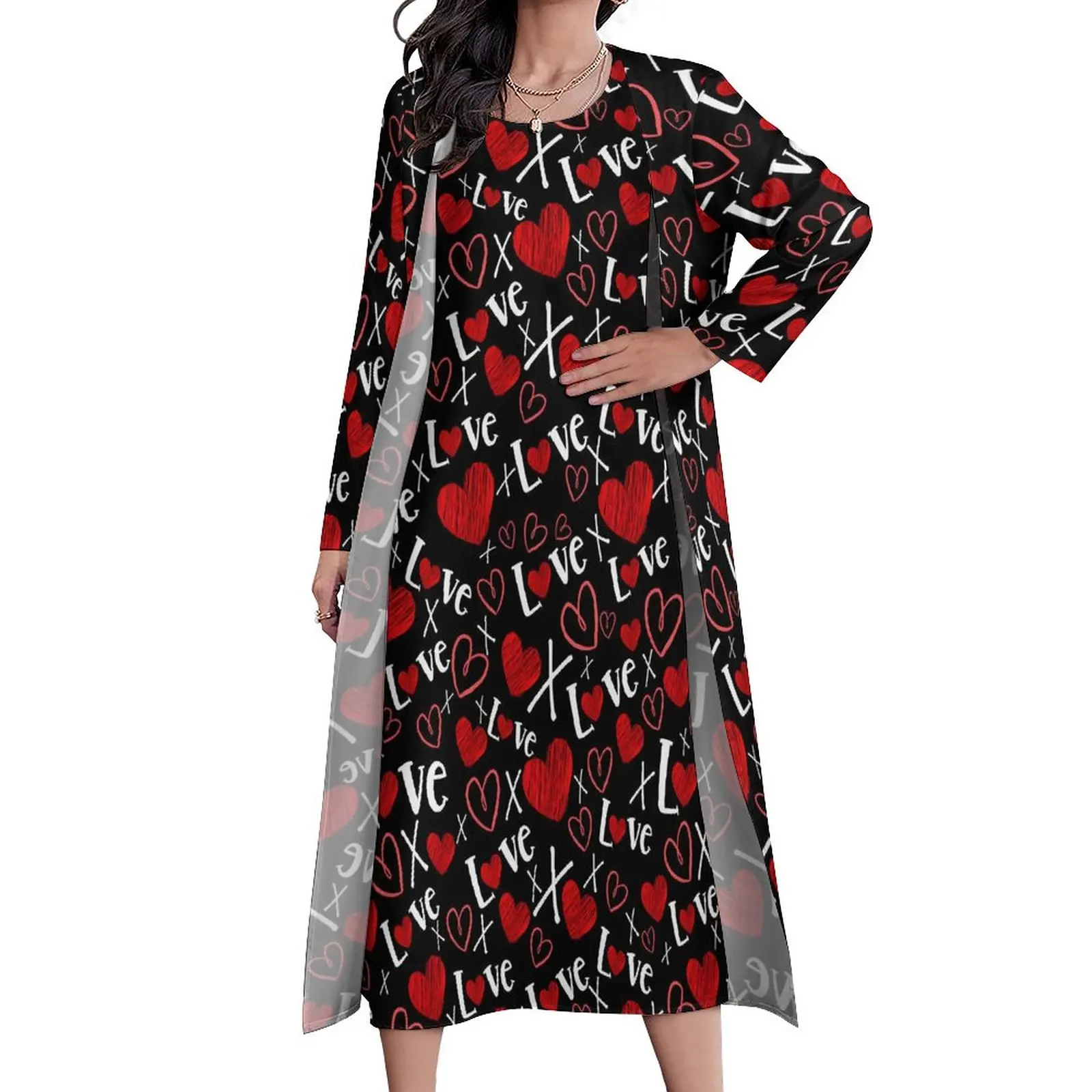 Love And Hearts Dress Valentine Beach Maxi Dress Two-Piece Printed Bohemia Long Dresses Korean Fashion Oversized Vestidos
Love And Hearts Dress Valentine Beach Maxi Dress Two-Piece Printed Bohemia Long Dresses Korean Fashion Oversized Vestidos