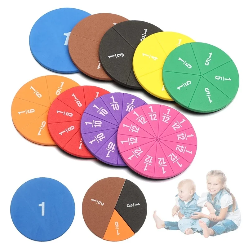 51Pcs Fractions Math Teaching Tool EVA Round Shape Instrument Kids Montessori Early Educational Math Development STEM Toy Gifts
51Pcs Fractions Math Teaching Tool EVA Round Shape Instrument Kids Montessori Early Educational Math Development STEM Toy Gifts