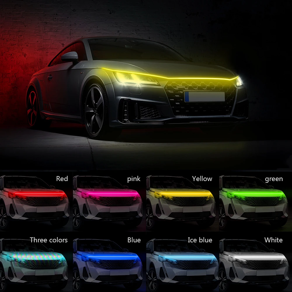 Подсветка для капота автомобиля DRL, водонепроницаемая светодиодная лента для хосветильник огней, с управлением через приложение RGB, декорат...
Подсветка для капота автомобиля DRL, водонепроницаемая светодиодная лента для хосветильник огней, с управлением через приложение RGB, декорат...