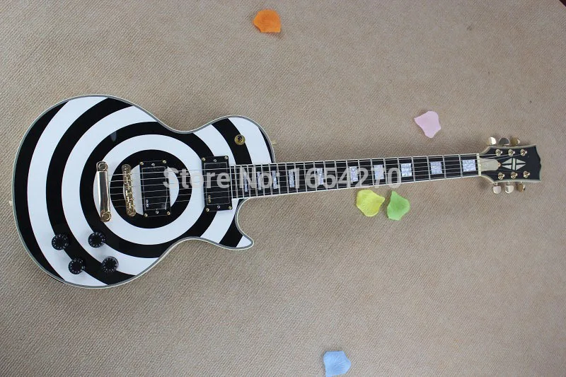 Who.ale Ebony fretboard Zakk Wylde LP Custom EMG pickup white/BLACK Electric guitar 150604
Who.ale Ebony fretboard Zakk Wylde LP Custom EMG pickup white/BLACK Electric guitar 150604