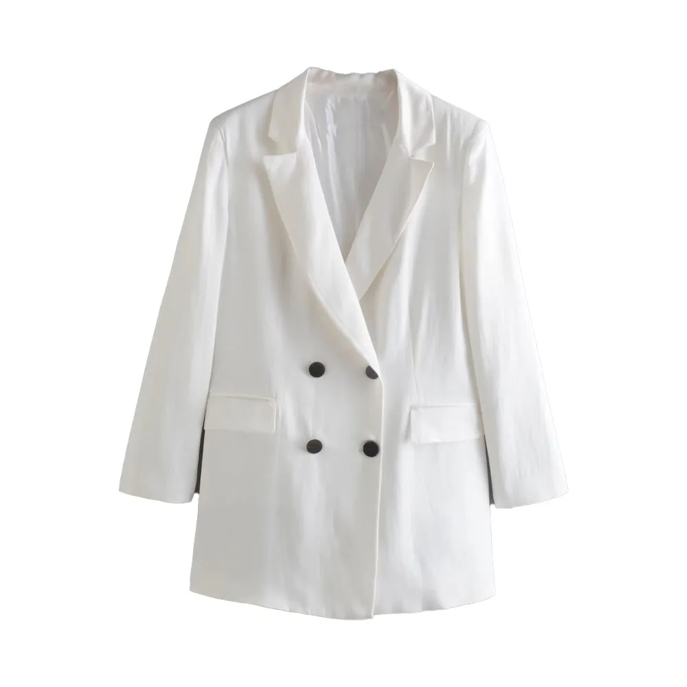 DiYiG Women 2022 New Fashion Silk Satin Texture Long Suit Jacket Retro Long Sleeve Double Breasted Female Outerwear Chic Mujer
DiYiG Women 2022 New Fashion Silk Satin Texture Long Suit Jacket Retro Long Sleeve Double Breasted Female Outerwear Chic Mujer