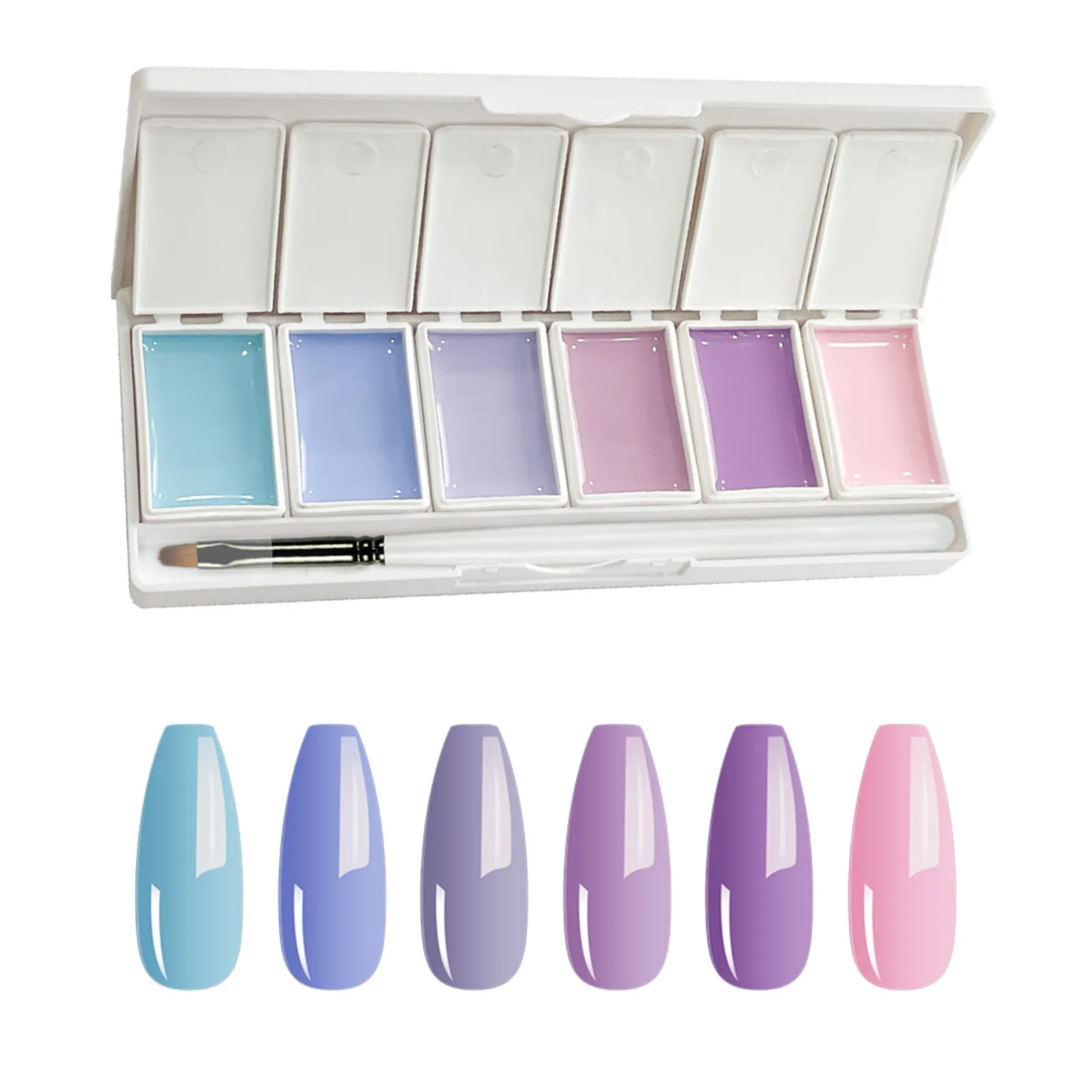 Палитра гель-лаков для ногтей, 6 цветов
Палитра гель-лаков для ногтей, 6 цветов