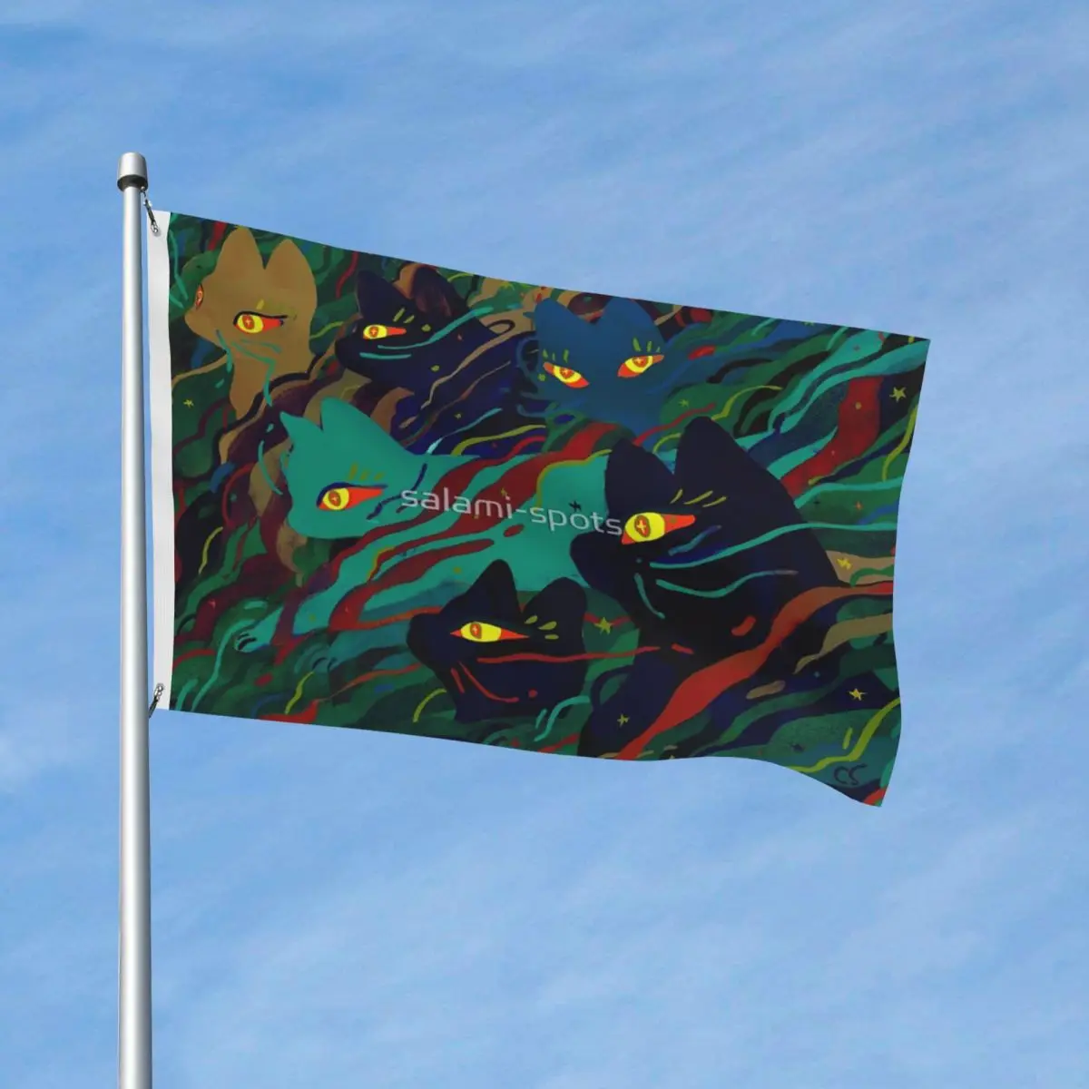 

Винтажный флаг Caterwauling и т. д. Устойчивый к выцветанию полиэстер легкий яркий множество стилей