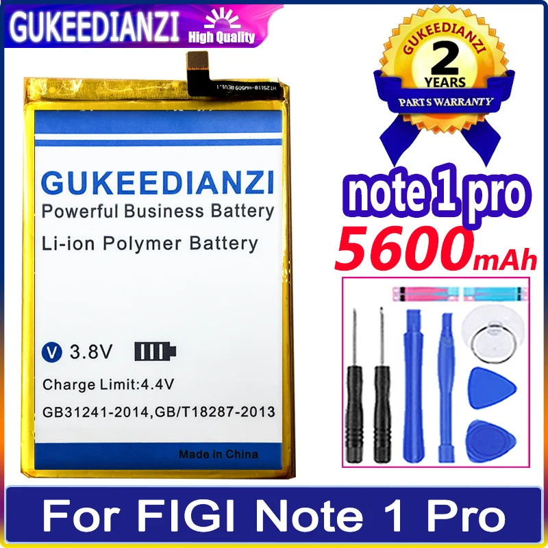 

Аккумулятор Note 1 Pro 5600 мАч для FIGI Note1 Pro 1Pro, высококачественный аккумулятор, литий-полимерная батарея, гарантия 1 год + Инструменты