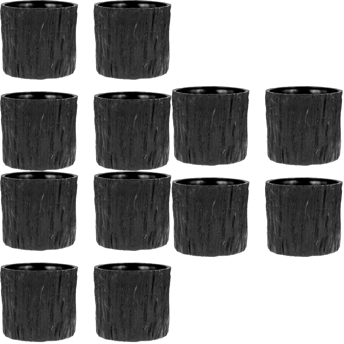 12 Pcs Pots Plants Flowerpot Rustic Bark Succulent 11X9.5CM Imitated Wood Small Black Plastic Planter Container
12 Pcs Pots Plants Flowerpot Rustic Bark Succulent 11X9.5CM Imitated Wood Small Black Plastic Planter Container