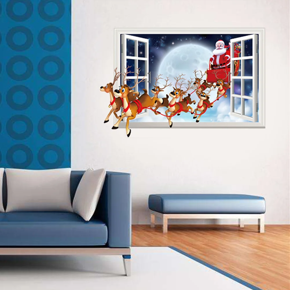 1PC Christmas Decals Removable Santa Peel and Stick Stickers FOR Xmas Decor New Year Store Home Window Office 
1PC Christmas Decals Removable Santa Peel and Stick Stickers FOR Xmas Decor New Year Store Home Window Office