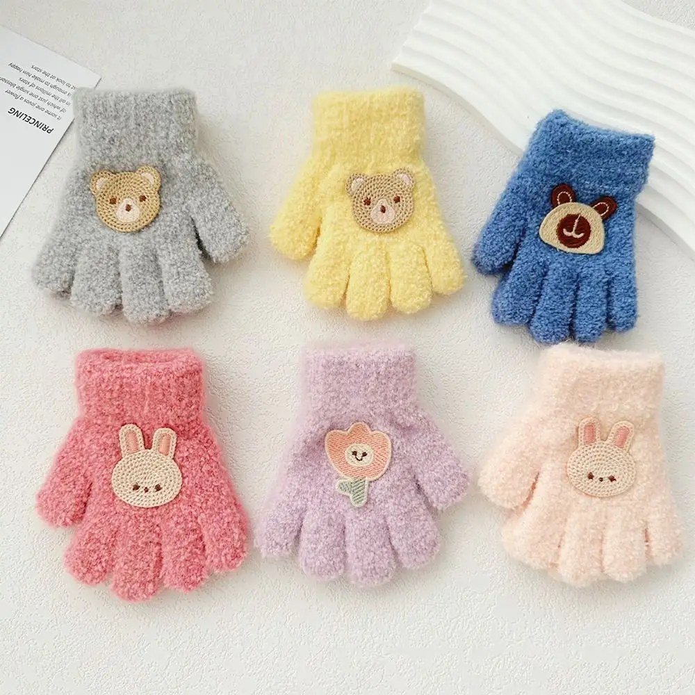 Bear Baby Fluffy Gloves Warm Rabbit Korean Style Knitted Mittens Full Finger Solid Color Cartoon Pattern Gloves Boy
Bear Baby Fluffy Gloves Warm Rabbit Korean Style Knitted Mittens Full Finger Solid Color Cartoon Pattern Gloves Boy