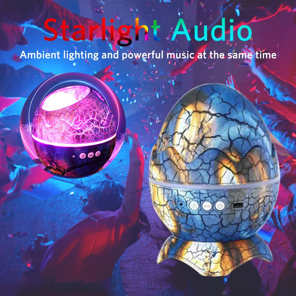 Dinosaur Egg Projection Light Speaker Remote Sound Control Projector Lamp Wireless Bedroom Music Loudspeaker Decoration
Dinosaur Egg Projection Light Speaker Remote Sound Control Projector Lamp Wireless Bedroom Music Loudspeaker Decoration