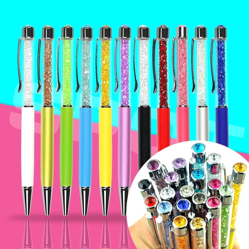 500 Pcs Bling Crystal Top Diamond Ballpoint Pens Stationery Roller Metal Ballpen Novelty Gifts Office Material School Supplies
500 Pcs Bling Crystal Top Diamond Ballpoint Pens Stationery Roller Metal Ballpen Novelty Gifts Office Material School Supplies