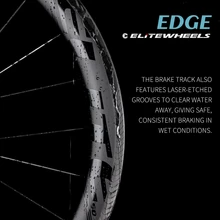 ELITEWHEELS EDGE Road Bicycle Carbon Wheelset Ultralight 1291g 40 50mm Rim Ratchet System 36T HUB Wing 20 Spoke For Racing Bike