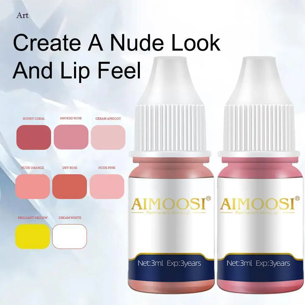 

3ml Lip Tattoo Pigment Nude Color Tattoo Ink Microblading Pigment For Semi Permanent Makeup Cosmetics Lips Tint Consumables M8M4