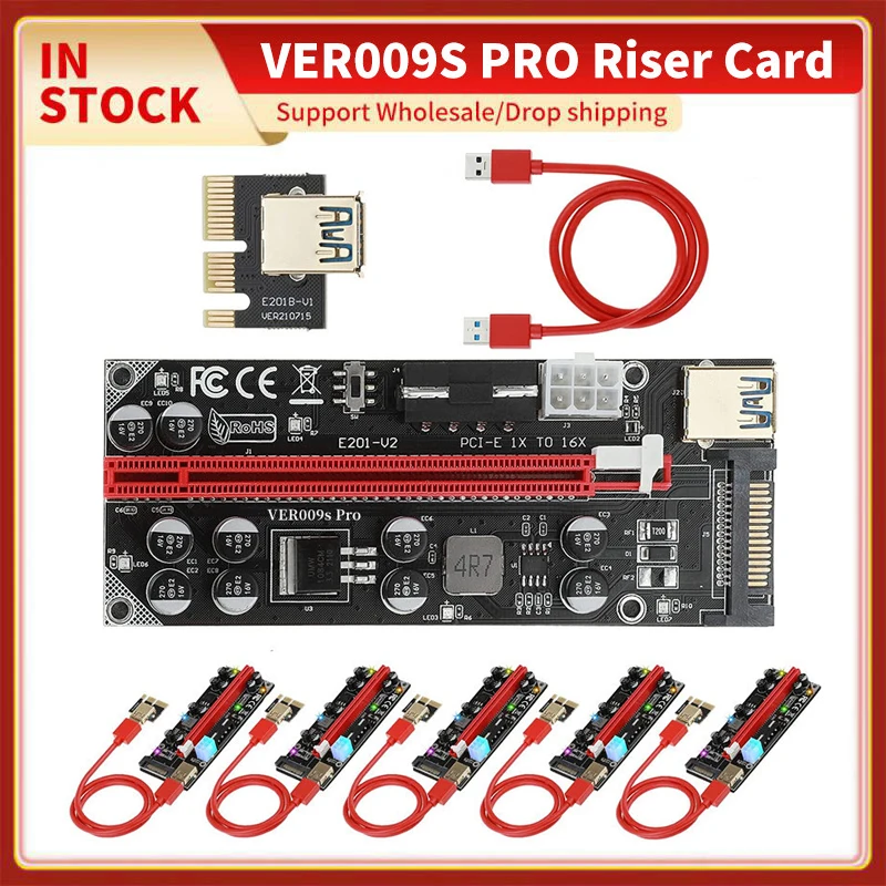Райзер VER009S PCI-E Райзер-карта VER009S PCI Express 1X до 16X Райзер 6pin адаптер GPU Mining USB 3,0 PCIE Райзер для видеокарты
Райзер VER009S PCI-E Райзер-карта VER009S PCI Express 1X до 16X Райзер 6pin адаптер GPU Mining USB 3,0 PCIE Райзер для видеокарты