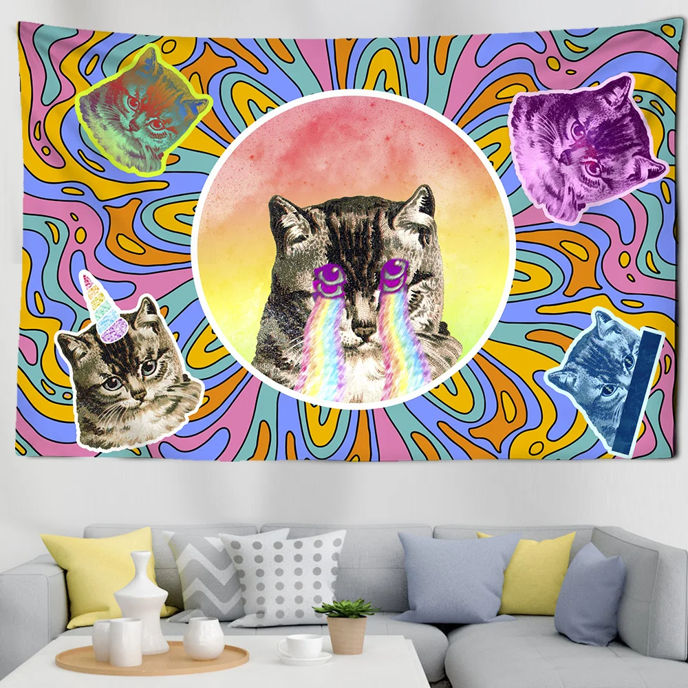 Psychedelic Cat Tapestry Witchcraft Tarot Tapestry Bohemian Style Decoration Home Decoration Hippie Mattress Dorm Room Decor
Psychedelic Cat Tapestry Witchcraft Tarot Tapestry Bohemian Style Decoration Home Decoration Hippie Mattress Dorm Room Decor