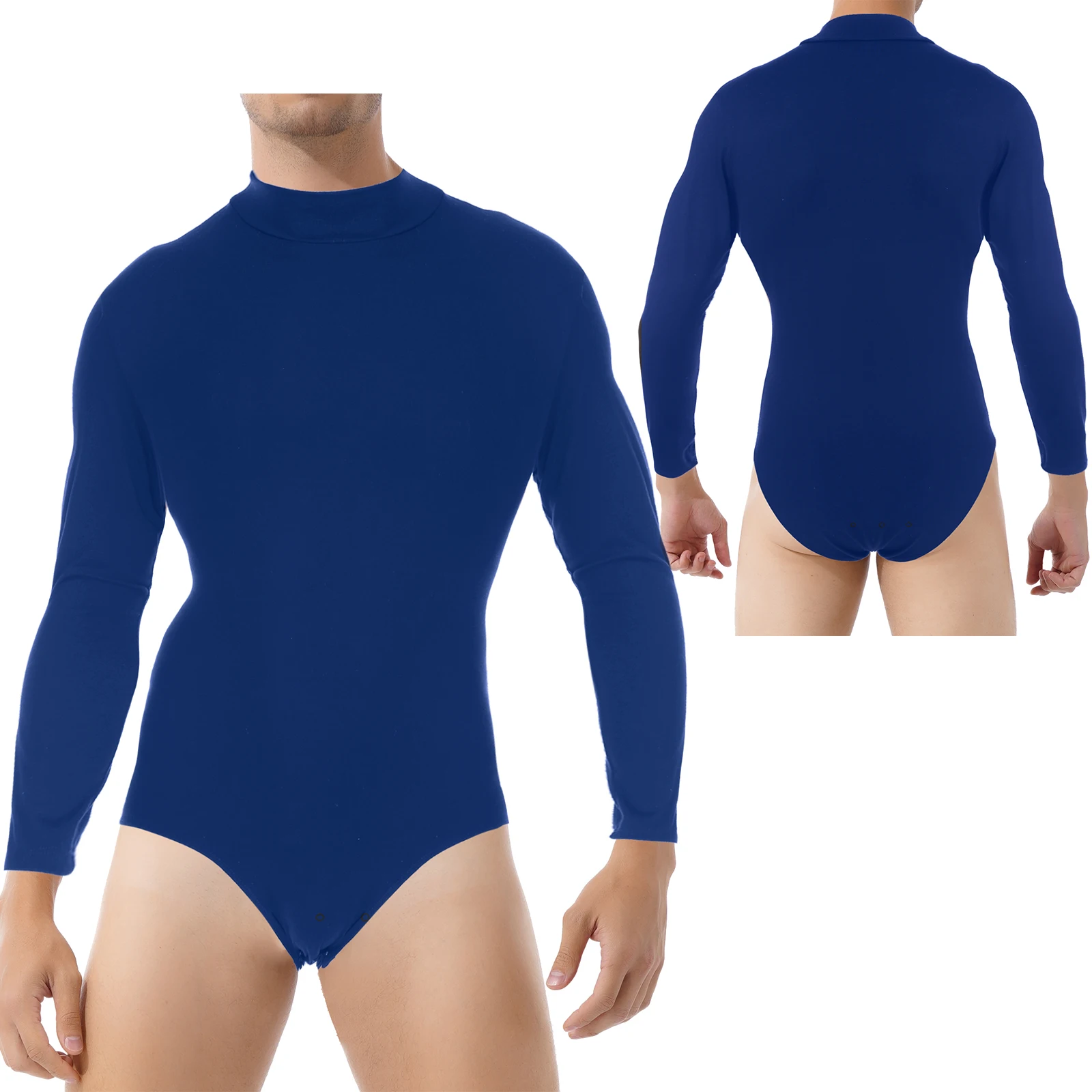 Mens Mock Neck Long Sleeve One-Piece Undershirt Casual Solid Color Press Button Crotch Leotard Bodysuit
Mens Mock Neck Long Sleeve One-Piece Undershirt Casual Solid Color Press Button Crotch Leotard Bodysuit