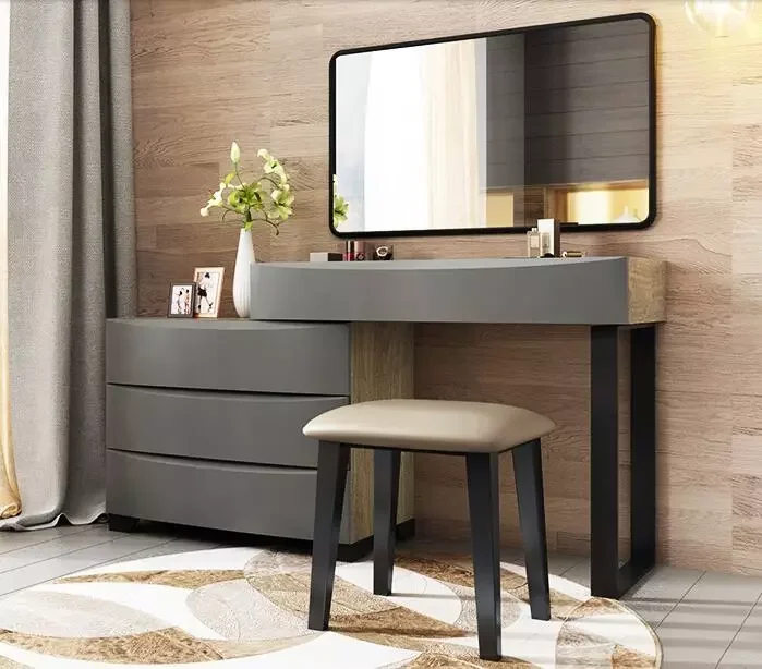 Modern simple paint dressing table small family telescopic mini makeup table storage makeup table TV Cabinet combination.
Modern simple paint dressing table small family telescopic mini makeup table storage makeup table TV Cabinet combination.