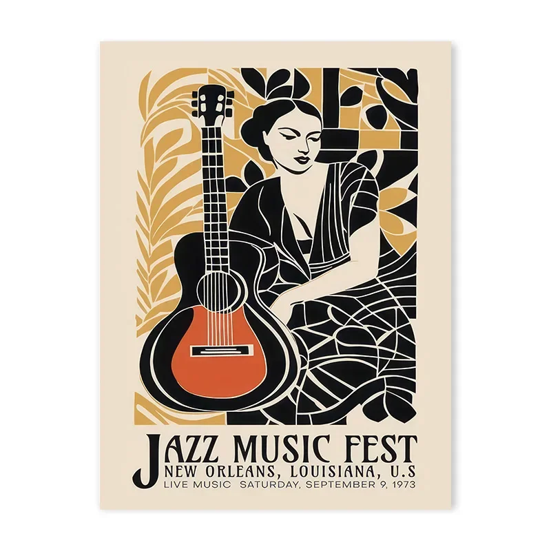 Винтажный Музыкальный Постер С Изображением Джазовой Гитары, Печать На Холсте, Современный Стиль
Винтажный Музыкальный Постер С Изображением Джазовой Гитары, Печать На Холсте, Современный Стиль