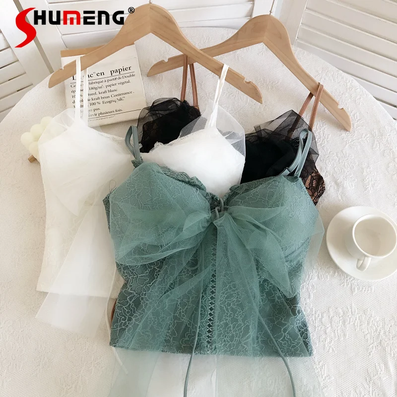 2022 Summer New Sexy Bow Tie Beautiful Back Lace Crop Camisole Top for Women Cute Fashion All-Match Sling Camis Tops for Women
2022 Summer New Sexy Bow Tie Beautiful Back Lace Crop Camisole Top for Women Cute Fashion All-Match Sling Camis Tops for Women