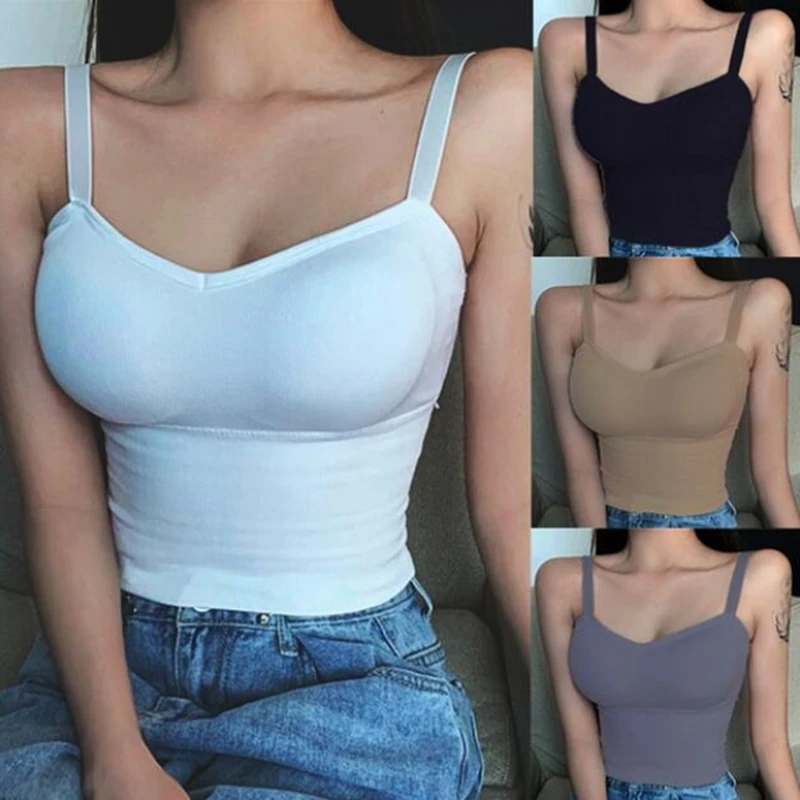 Seamless Women Crop Top Female Camisole Sexy Tank Tops Solid Color Intimate Lingerie Push Up Massage Pad
Seamless Women Crop Top Female Camisole Sexy Tank Tops Solid Color Intimate Lingerie Push Up Massage Pad