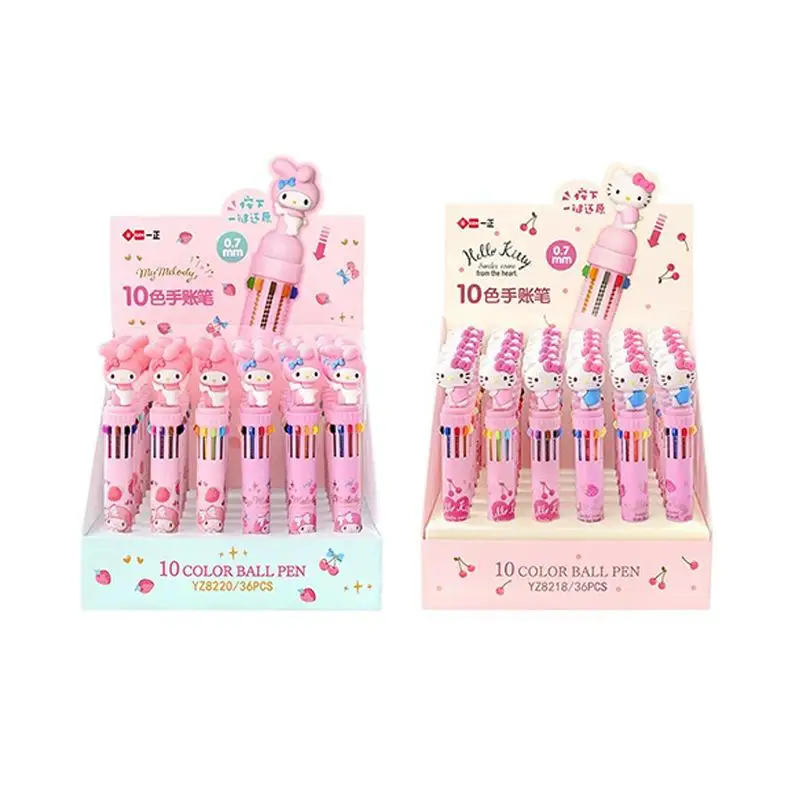 Anime Kawaii My Melody Kt Cat Press Multi-Color Ballpoint Pen Cute Cartoon Hand Account Children Students Learning Stationery
Anime Kawaii My Melody Kt Cat Press Multi-Color Ballpoint Pen Cute Cartoon Hand Account Children Students Learning Stationery