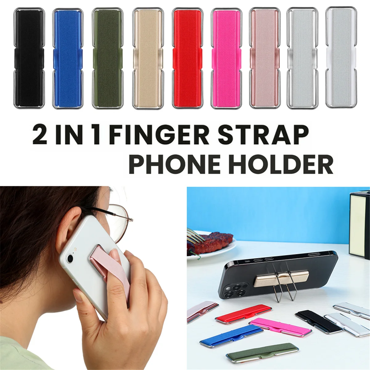 Elastic Universal Smartphones With Stand Phone Holder Finger Grip Cell Phone Grip Finger Strap
Elastic Universal Smartphones With Stand Phone Holder Finger Grip Cell Phone Grip Finger Strap