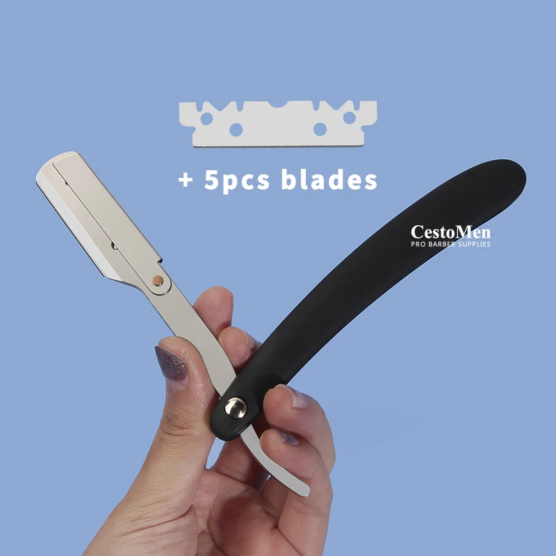 CestoMen 1Pcs Professional Folding Knife Safety Men Straight Barber Edge Razors Blades Hair Shaving Tools Barber Knife Shaver
CestoMen 1Pcs Professional Folding Knife Safety Men Straight Barber Edge Razors Blades Hair Shaving Tools Barber Knife Shaver