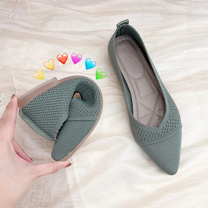 Stretch Knit Ballet Flats Women Loafers 2024 Spring Breathable Mesh Flat Shoes Ballerina Moccasins Casual Pointed Toe Boat Shoes
Stretch Knit Ballet Flats Women Loafers 2024 Spring Breathable Mesh Flat Shoes Ballerina Moccasins Casual Pointed Toe Boat Shoes