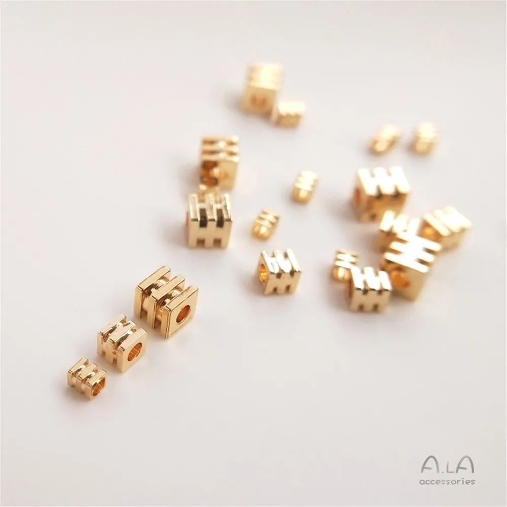 14K gold covered square beads three lines four square loose beads diy bracelet necklace string jewelry spacer beads
14K gold covered square beads three lines four square loose beads diy bracelet necklace string jewelry spacer beads