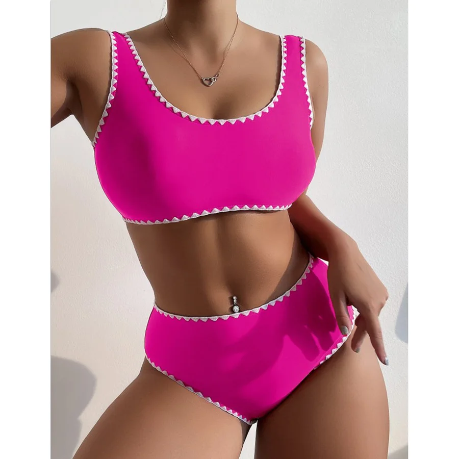 Solid Color Vest Push Up Bikini Set Crochet Fringe Swimwear Women Sporty High Waisted Bathing Suit Two Piece Swimsuit Biquini
Solid Color Vest Push Up Bikini Set Crochet Fringe Swimwear Women Sporty High Waisted Bathing Suit Two Piece Swimsuit Biquini