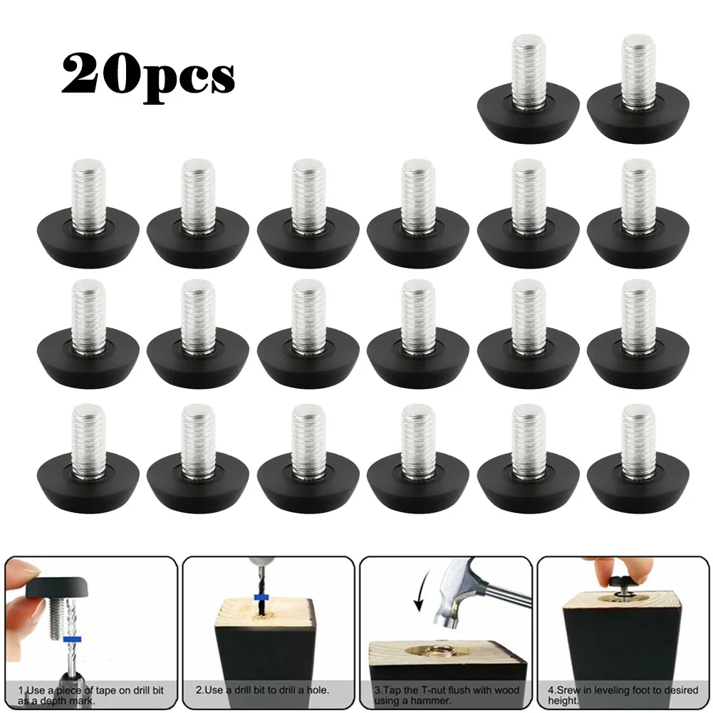 20PCS Adjustable Furniture Leveling Feet 21mm Base Home Office Furniture Glide Leveler For Sofa Table Chair Cabinet Heavier Desk
20PCS Adjustable Furniture Leveling Feet 21mm Base Home Office Furniture Glide Leveler For Sofa Table Chair Cabinet Heavier Desk