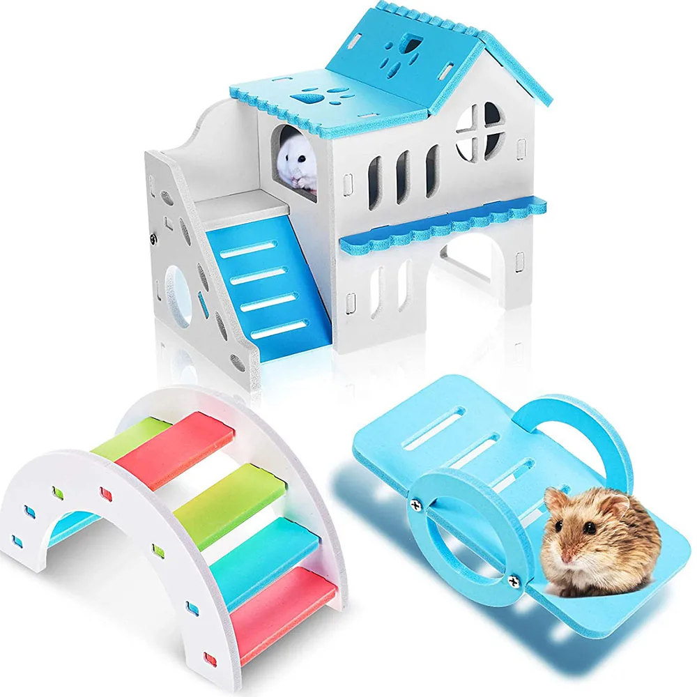 3 Pcs/set Hamster Toy Set Cute Hamster Colorful Ladder Toys Small Animals Climbing Wood Rainbow Bridge Toy Pet Accessories
3 Pcs/set Hamster Toy Set Cute Hamster Colorful Ladder Toys Small Animals Climbing Wood Rainbow Bridge Toy Pet Accessories