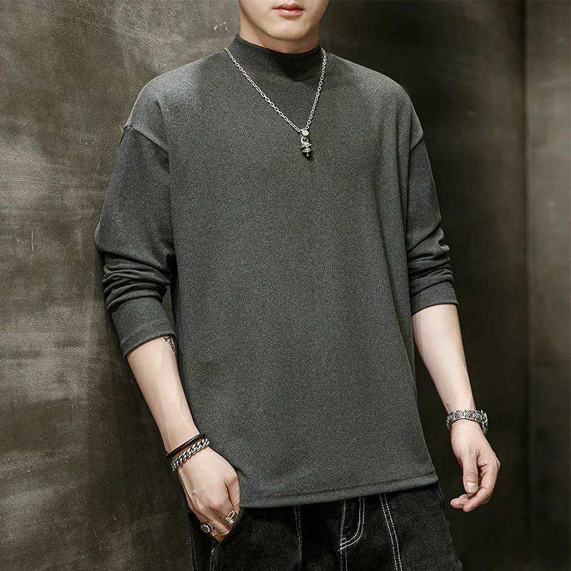 Autumn Men's Collar Long Sleeve T Shirts Trend Slim Solid Tees Korean Style O-Neck Male Tops Fashion Men''s Clothing
Autumn Men's Collar Long Sleeve T Shirts Trend Slim Solid Tees Korean Style O-Neck Male Tops Fashion Men''s Clothing