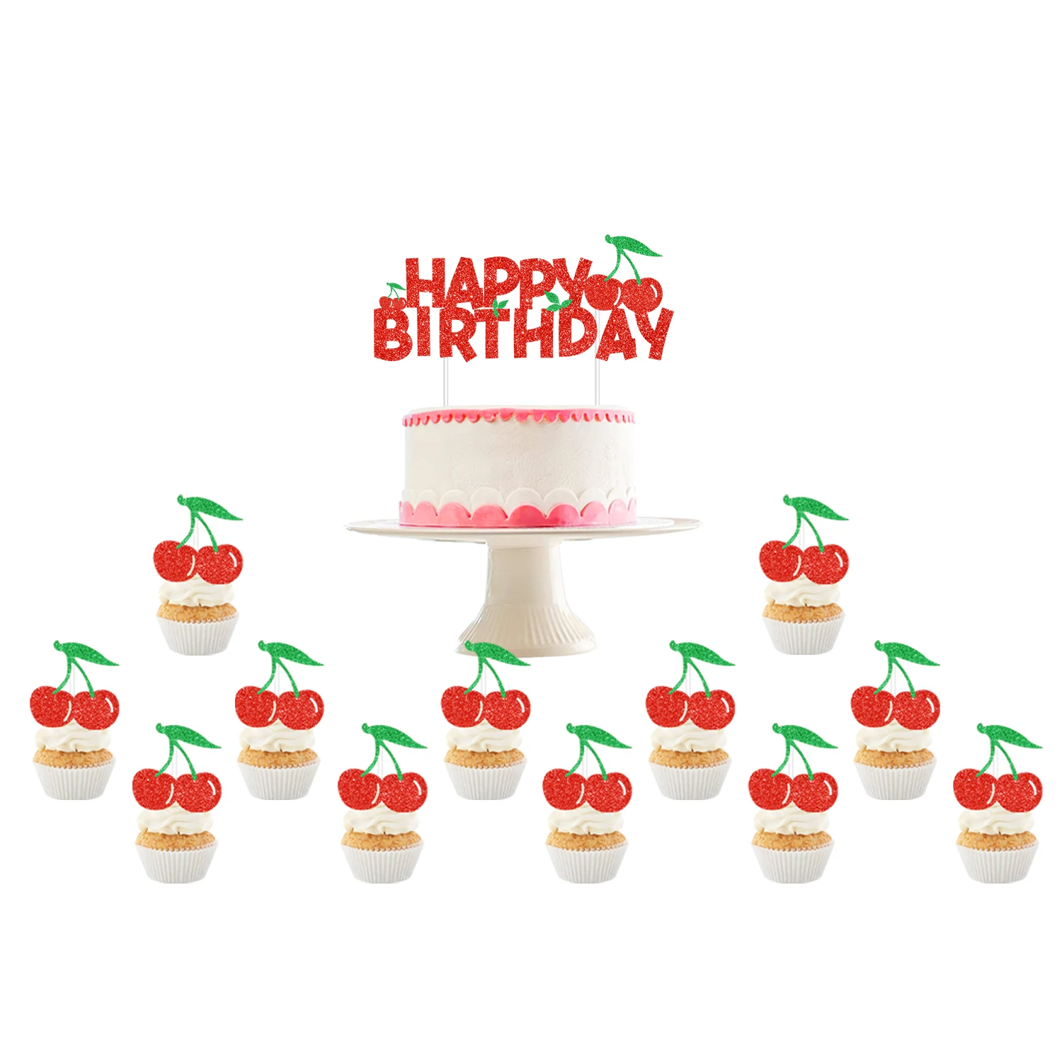 Cherry Birthday Cake Decorations Glitter Happy Birthday Cake Topper Cherry Cupcake Toppers Girls Fruit Birthday Party Supplies
Cherry Birthday Cake Decorations Glitter Happy Birthday Cake Topper Cherry Cupcake Toppers Girls Fruit Birthday Party Supplies