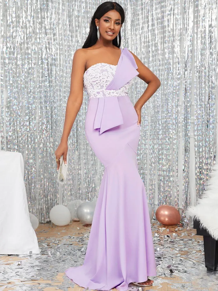 African Dresses For Women Even Dashiki Classy Floor Length One Shoulder Backless Lace Mermaid Dress Evening Party Robe Gown
African Dresses For Women Even Dashiki Classy Floor Length One Shoulder Backless Lace Mermaid Dress Evening Party Robe Gown
