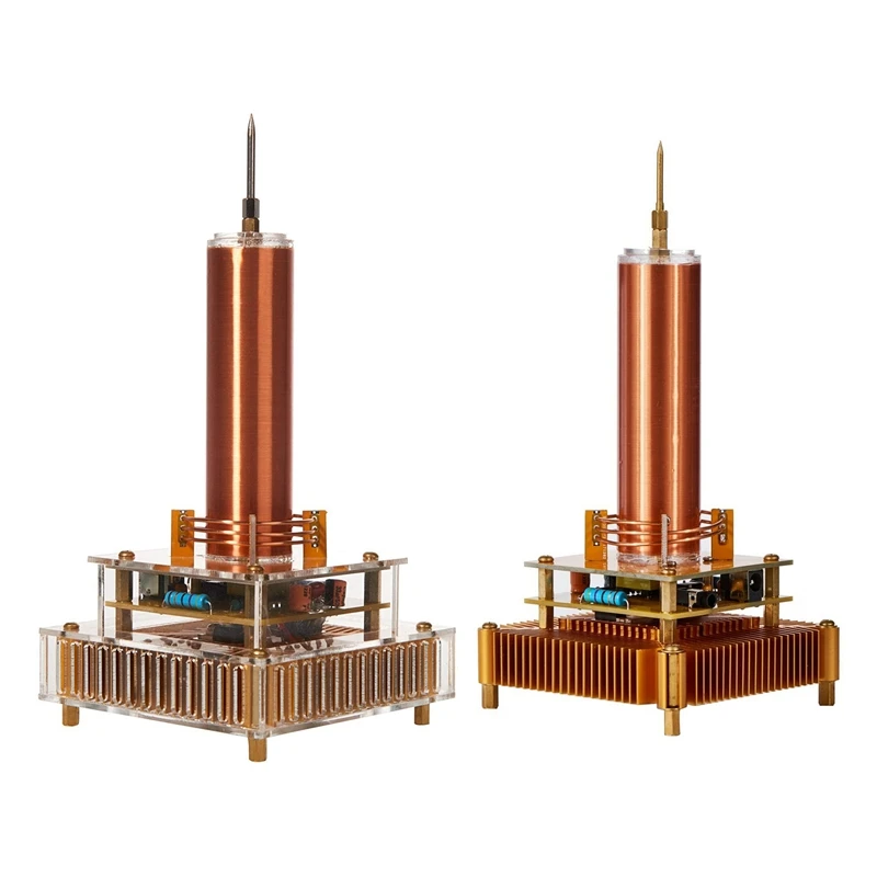 Music Tesla Coil Arc Plasma Loudspeaker Wireless Transmission Experiment Desktop Toy Model Gold US Plug 
Music Tesla Coil Arc Plasma Loudspeaker Wireless Transmission Experiment Desktop Toy Model Gold US Plug