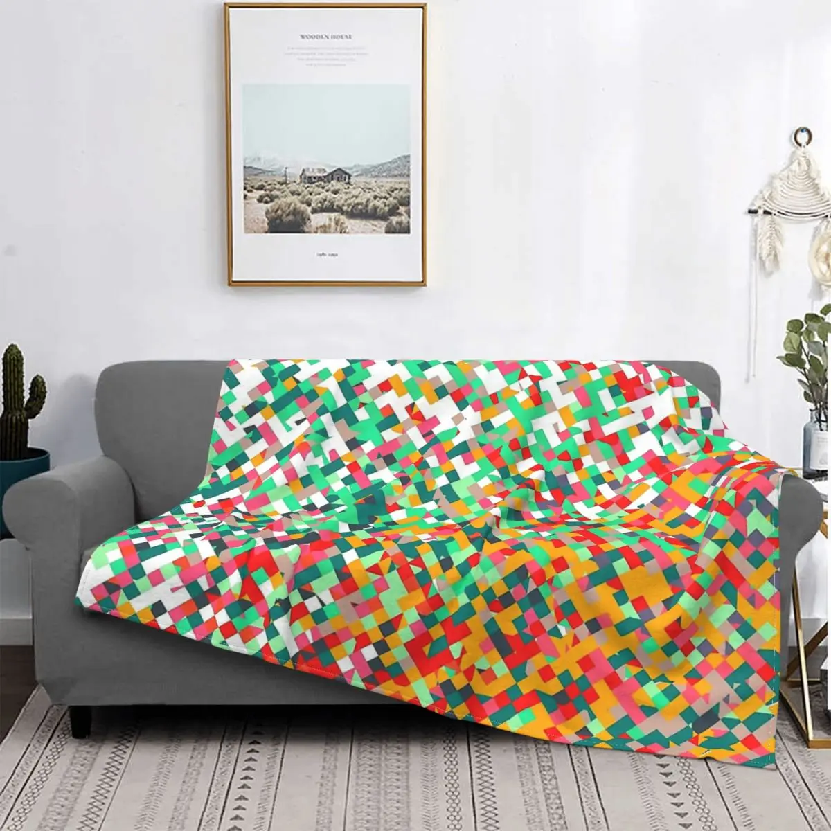 Colorful Mosaic Blanket Geometric Patterns Fleece Plush Spring Autumn Breathable Super Warm Ultra-Soft Throw Blankets For bed
Colorful Mosaic Blanket Geometric Patterns Fleece Plush Spring Autumn Breathable Super Warm Ultra-Soft Throw Blankets For bed