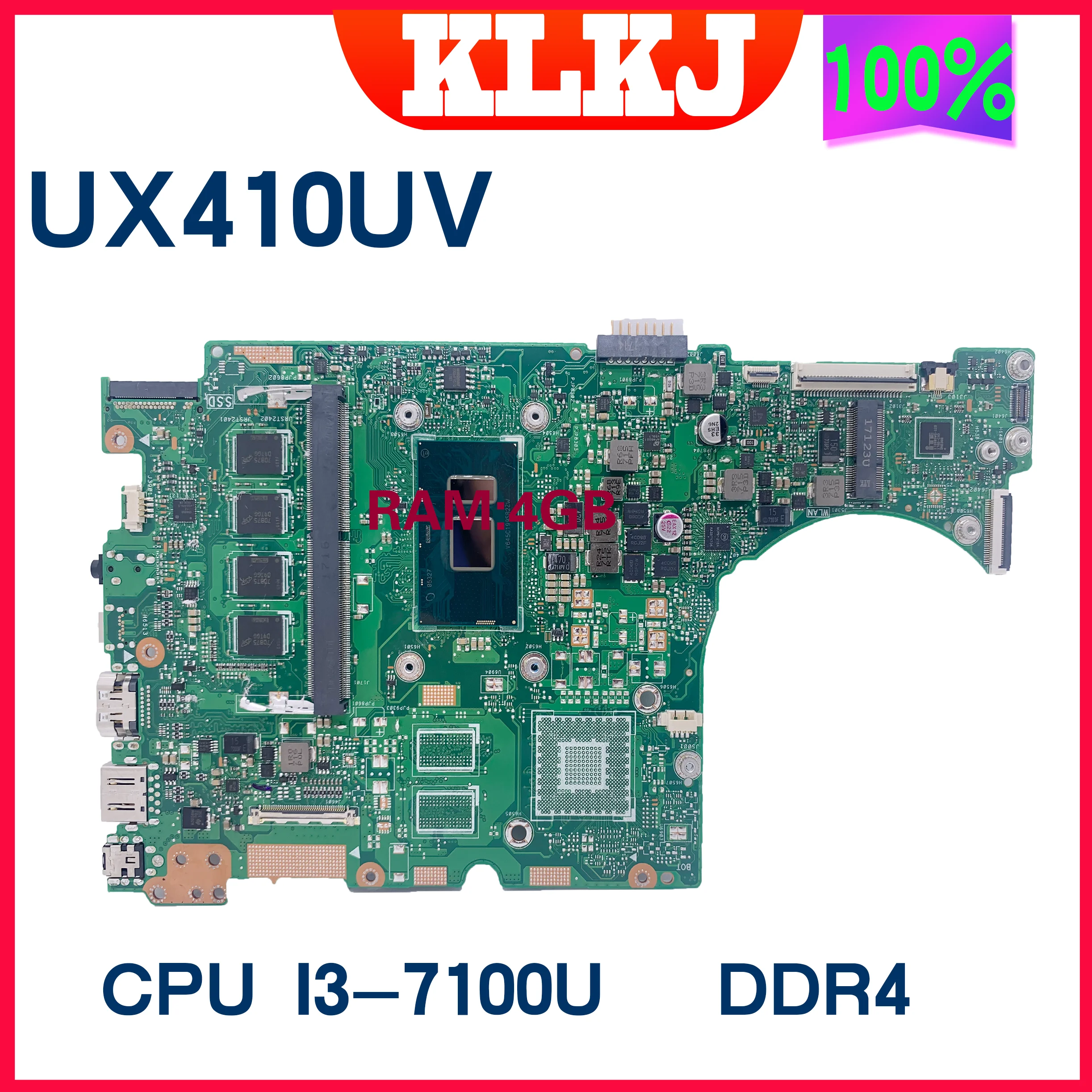Материнская плата Dinzi UX310UA для ноутбука ASUS Zenbook UX310UQK UX310UV UX410UA UX410UQK UX310UV, материнская плата 4GB-RAM, модель 100%, тест
Материнская плата Dinzi UX310UA для ноутбука ASUS Zenbook UX310UQK UX310UV UX410UA UX410UQK UX310UV, материнская плата 4GB-RAM, модель 100%, тест