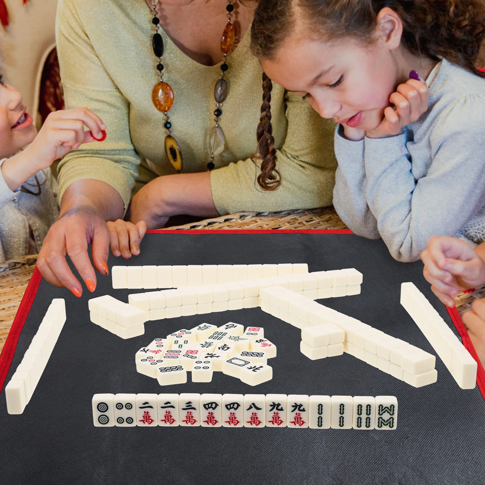 Mahjong Set Chinese Game Mini Traveltile Toy Numberedbox Family Party Portable Board Camping Vintage Traditional Mahjongg Dices
Mahjong Set Chinese Game Mini Traveltile Toy Numberedbox Family Party Portable Board Camping Vintage Traditional Mahjongg Dices
