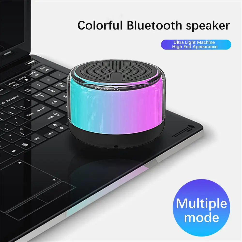 Bluetooth Speaker Colorful Light Portable Mini Steel Cannon Subwoofer Built-in HD Microphone Surround Sound Effect Speaker 
Bluetooth Speaker Colorful Light Portable Mini Steel Cannon Subwoofer Built-in HD Microphone Surround Sound Effect Speaker
