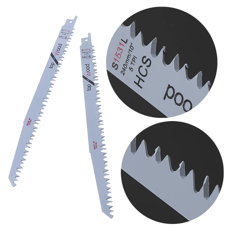 2pcs Reciprocating Tool Tooth Saw Blades S1531L 9.5" 240mm For Cutting Metal Wood Sided Brazed Coated Grinding Disc
2pcs Reciprocating Tool Tooth Saw Blades S1531L 9.5" 240mm For Cutting Metal Wood Sided Brazed Coated Grinding Disc
