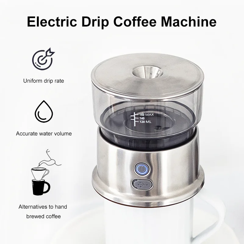 Portable Smart Automatic Drip Mini Coffee Maker Electric Espresso Filter Pot Outdoor Travelling Camping Hand Punch Extraction
Portable Smart Automatic Drip Mini Coffee Maker Electric Espresso Filter Pot Outdoor Travelling Camping Hand Punch Extraction