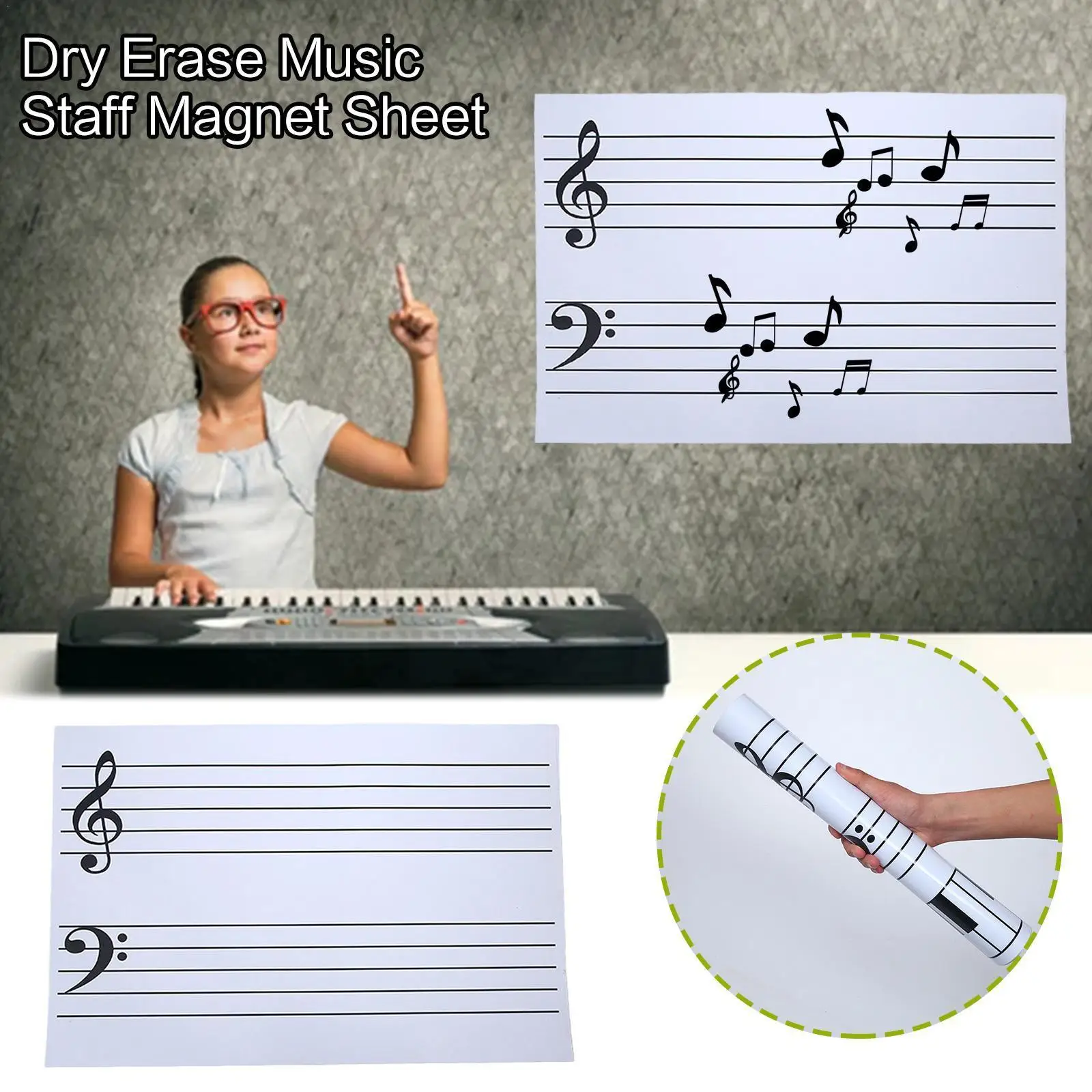 Dry Erase Music Staff Magnet Rewritable Thickened Sheet Teaching Piano Whiteboard Magnetic Staff Stickers Accessories H3c3
Dry Erase Music Staff Magnet Rewritable Thickened Sheet Teaching Piano Whiteboard Magnetic Staff Stickers Accessories H3c3