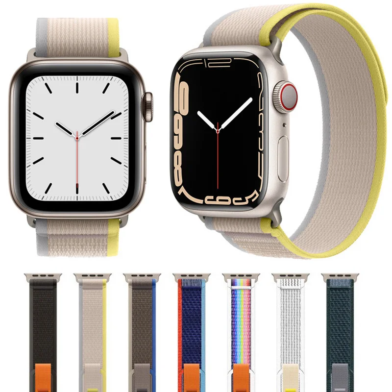 

Nylon Strap For Apple Watch Series 8 Ultra Bands 45mm 49mm Sport Watchband 44 41 40 42 38mm Wristband for Iwatch 7 SE 6 5 3 2 1