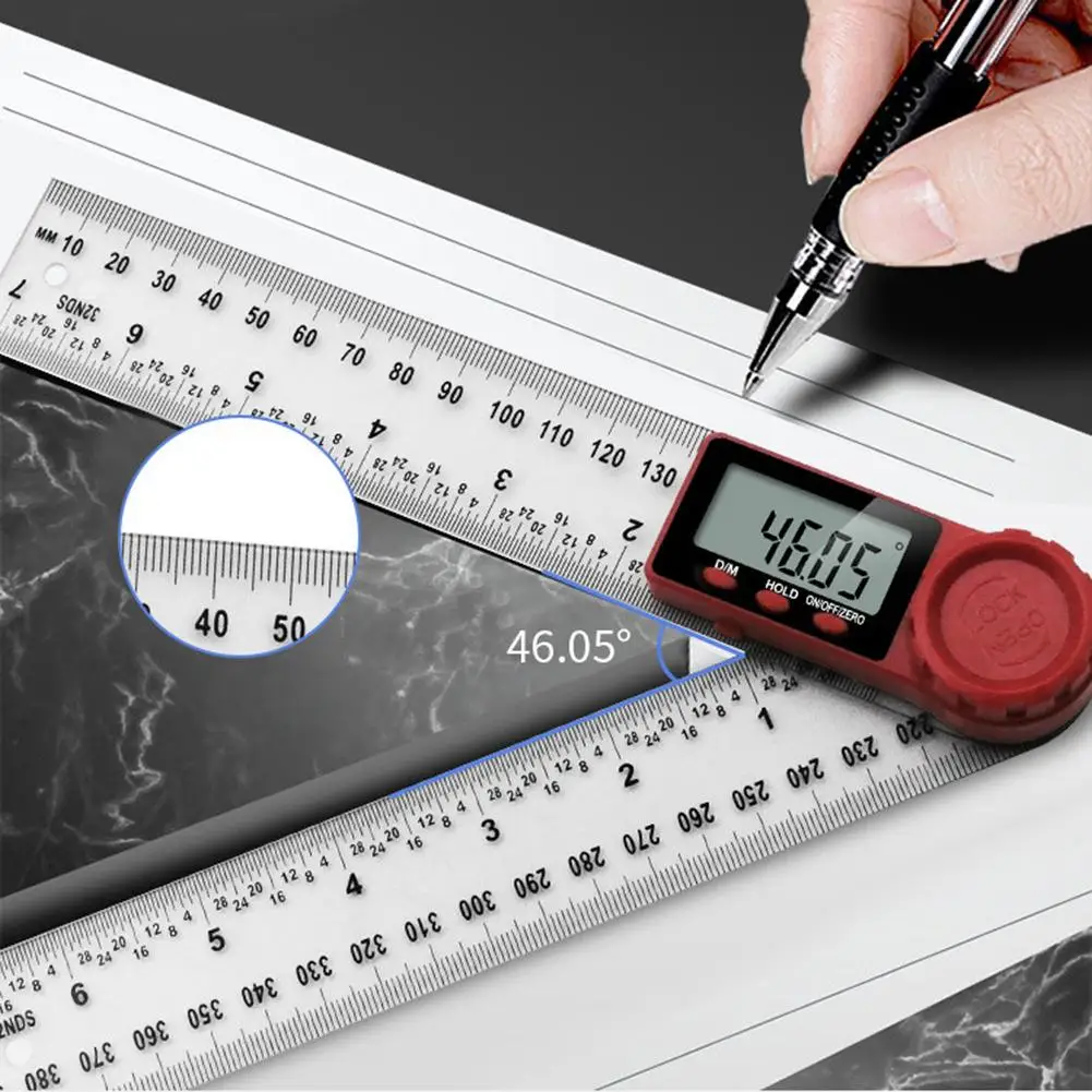 2-in-1 Transparent Digital Angle Ruler Protractor Angle Finder Vernier Caliper Measuring Tool Dropshipping
2-in-1 Transparent Digital Angle Ruler Protractor Angle Finder Vernier Caliper Measuring Tool Dropshipping