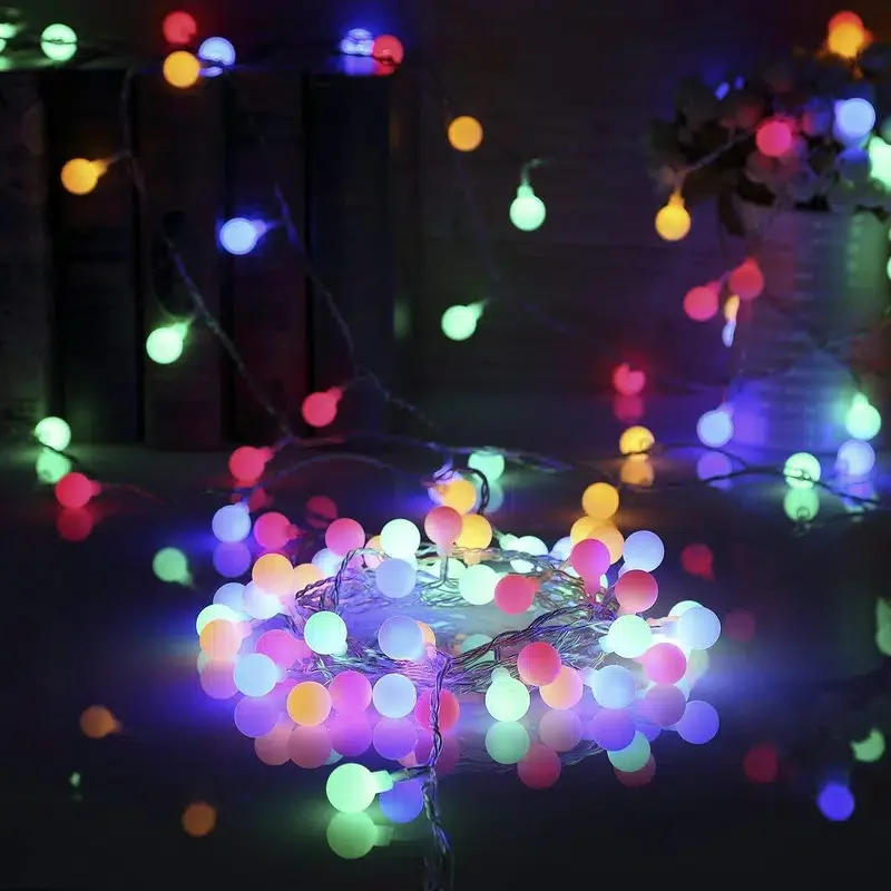 HMTX 1pc Frosted Ball String Lights, Led Star Lights, Christmas Decoration, Festive Decoration, 4.9ft 10 Lights
HMTX 1pc Frosted Ball String Lights, Led Star Lights, Christmas Decoration, Festive Decoration, 4.9ft 10 Lights
